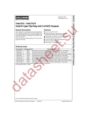 74AC574SCX datasheet  